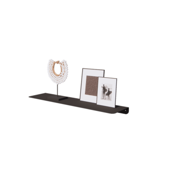 Étagère murale en acier - Forme en L - 80 x 20 x 5 cm - RAL9005 mat (noir) Étagère murale en acier - Forme en L - 80 x 20 x 5 cm - RAL9005 mat (noir)