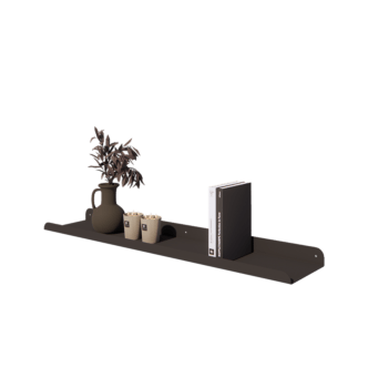 Étagère murale en acier - Forme en U - 100 x 20 x 5 cm - RAL9005 mat (noir) Étagère murale en acier - Forme en U - 100 x 20 x 5 cm - RAL9005 mat (noir)
