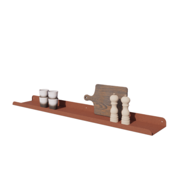 Étagère murale en acier - Forme en U - 120 x 20 x 5 cm - Corten look Étagère murale en acier - Forme en U - 120 x 20 x 5 cm - Corten look