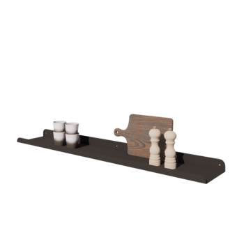Étagère murale en acier - Forme en U - 120 x 20 x 5 cm - RAL9005 mat (noir) Étagère murale en acier - Forme en U - 120 x 20 x 5 cm - RAL9005 mat (noir)