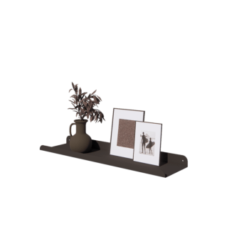Étagère murale en acier - Forme en U - 80 x 20 x 5 cm - RAL9005 mat (noir) Étagère murale en acier - Forme en U - 80 x 20 x 5 cm - RAL9005 mat (noir)