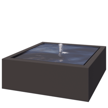 Tables d'eau en aluminium - Lyra - 120 x 120 x 40 cm - RAL7016 mat (gris anthracite) - Avec éclairage LED