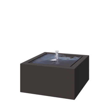 Tables d'eau en aluminium - Lyra - 80 x 80 x 40 cm - RAL7016 mat (gris anthracite) - Avec éclairage LED