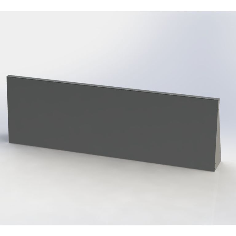 Mur de soutènement en acier peint par poudrage droit de 150 cm (hauteur 50 cm)