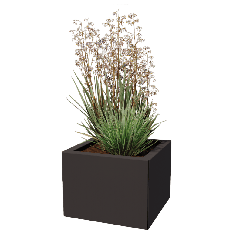 Bac à plantes en acier thermolaqué Miami 40 x 40 cm