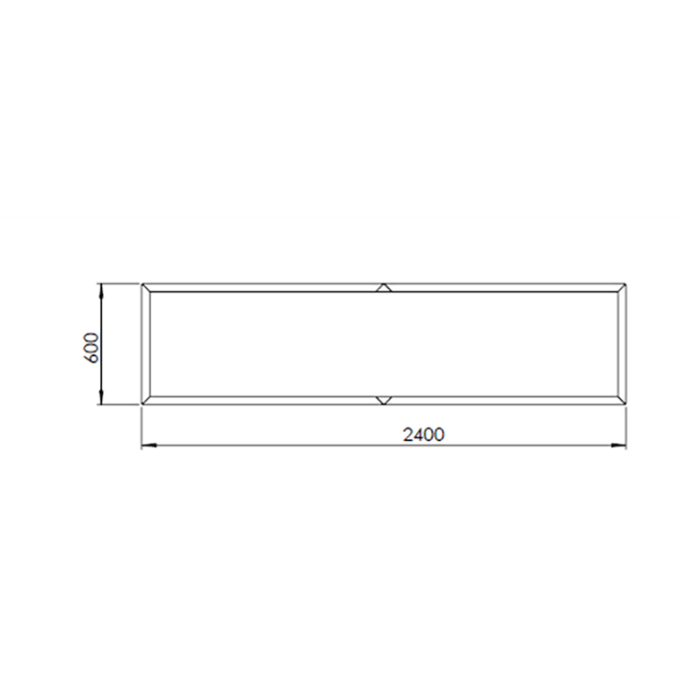 Bac à plantes en acier thermolaqué Texas xxl 240 x 60 cm
