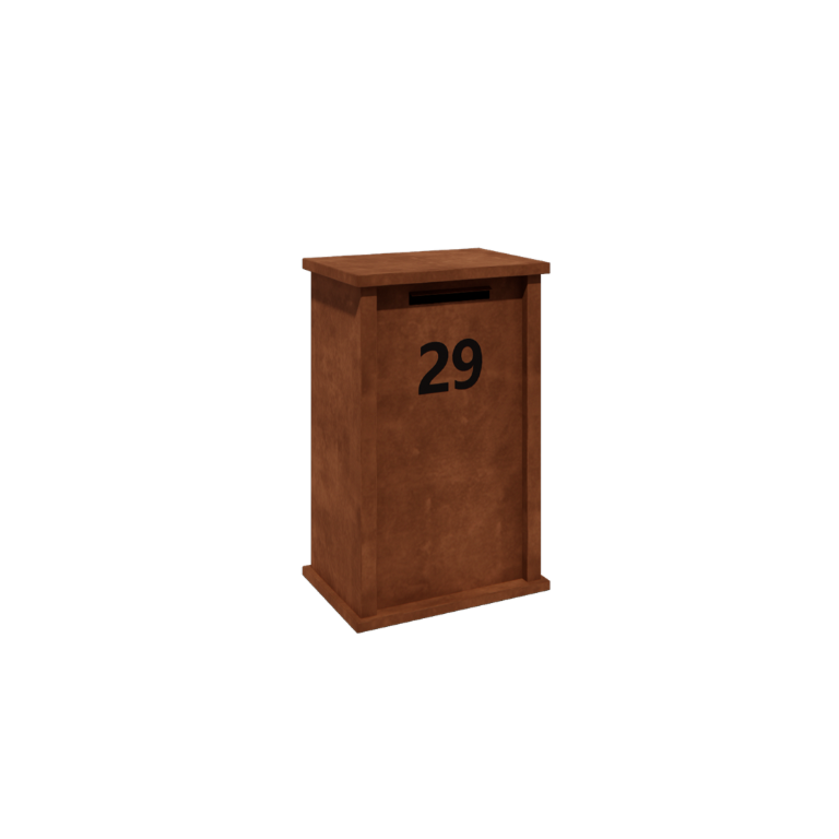 Boîte aux lettres en acier corten Arizona Type M