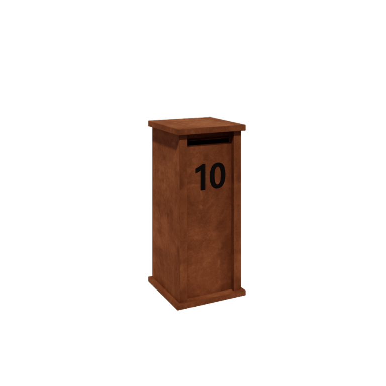 Boîte aux lettres en acier corten Arizona Type S