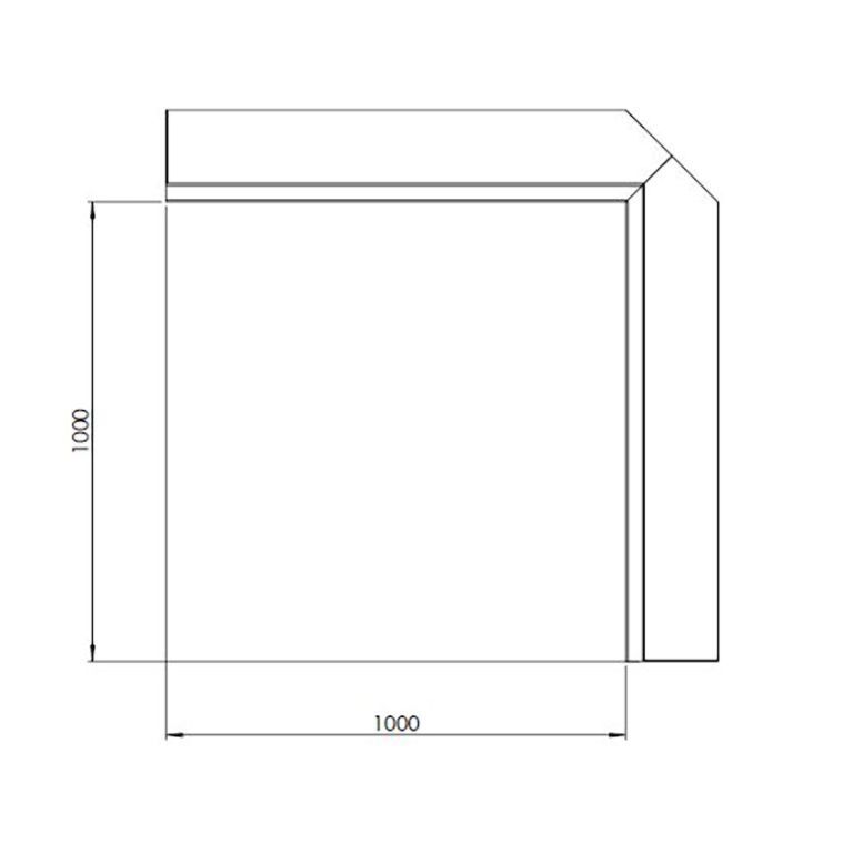 Paroi de soutènement en acier thermolaqué angle intérieur 100 x 100 cm (hauteur 40 cm)