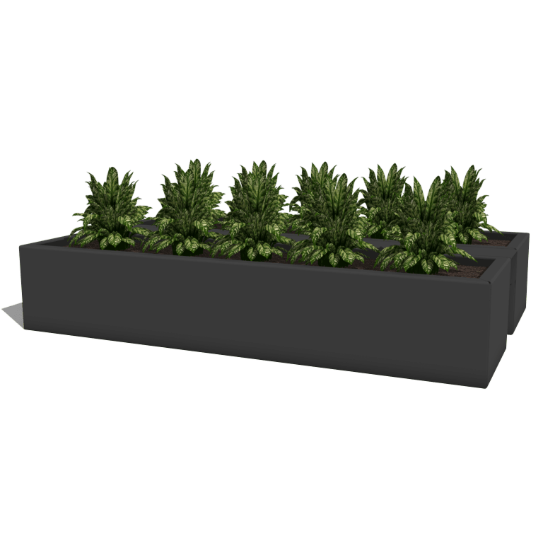 Bac à plantes de balcon en acier thermolaqué 80 cm
