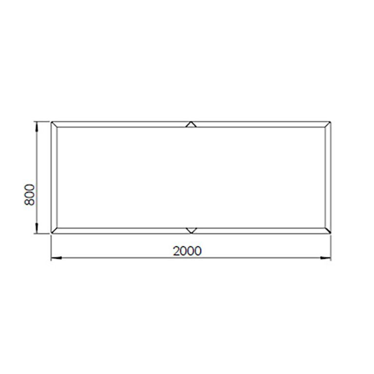 Jardinière en acier thermolaqué Texas xxl 200 x 80 cm