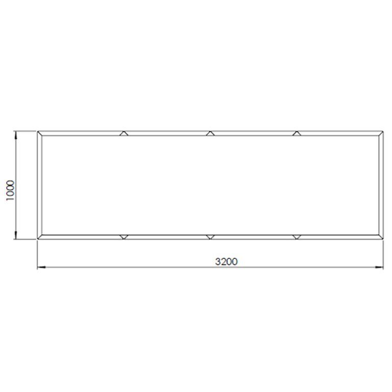 Jardinière en acier corten Texas xxl 320 x 100 cm