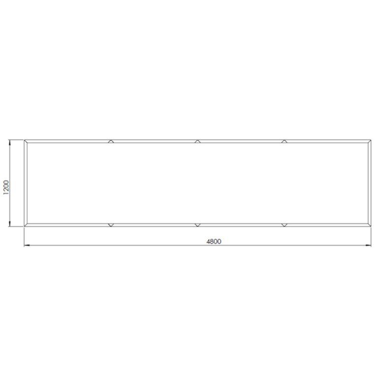 Jardinière en acier thermolaqué Texas xxl 480 x 120 cm