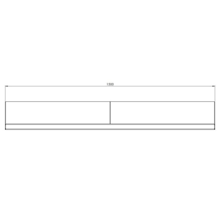 Mur de soutènement en acier peint par poudrage droit de 150 cm (hauteur 50 cm)