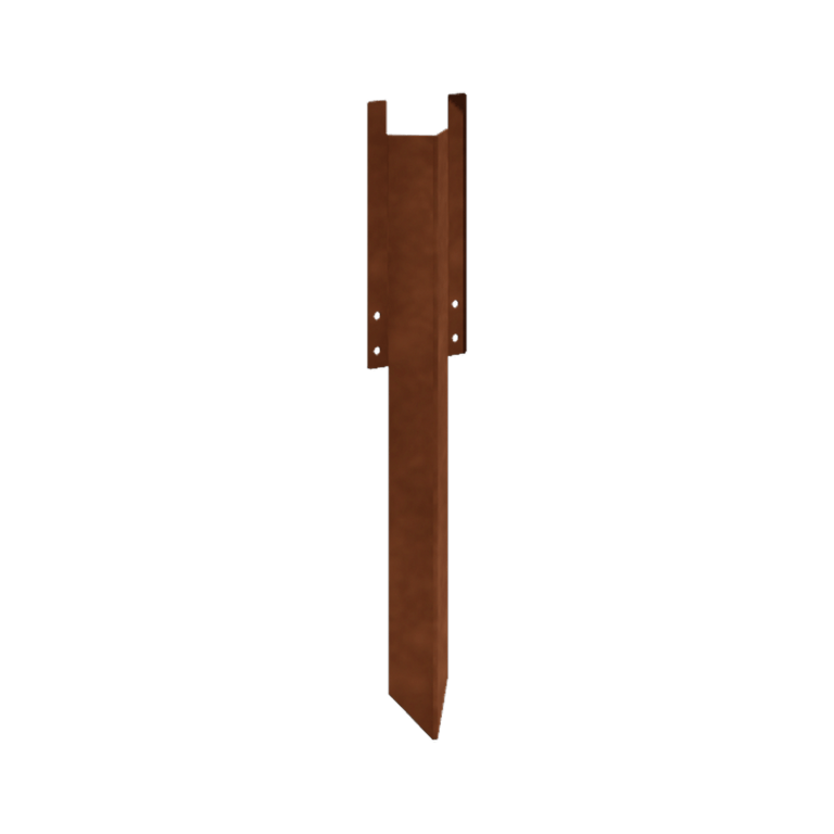 Piquet de terre en acier corten haut 34 - 37,5 cm