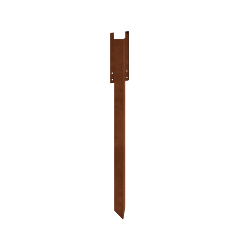 Piquet de terre en acier corten haut XL 45 cm