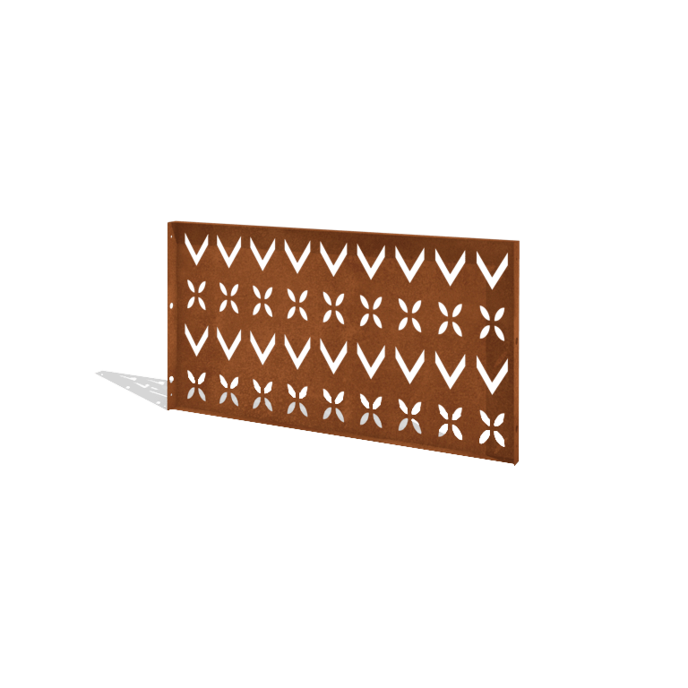 Clôture en acier corten H Panneau V 120 x 63,3 cm