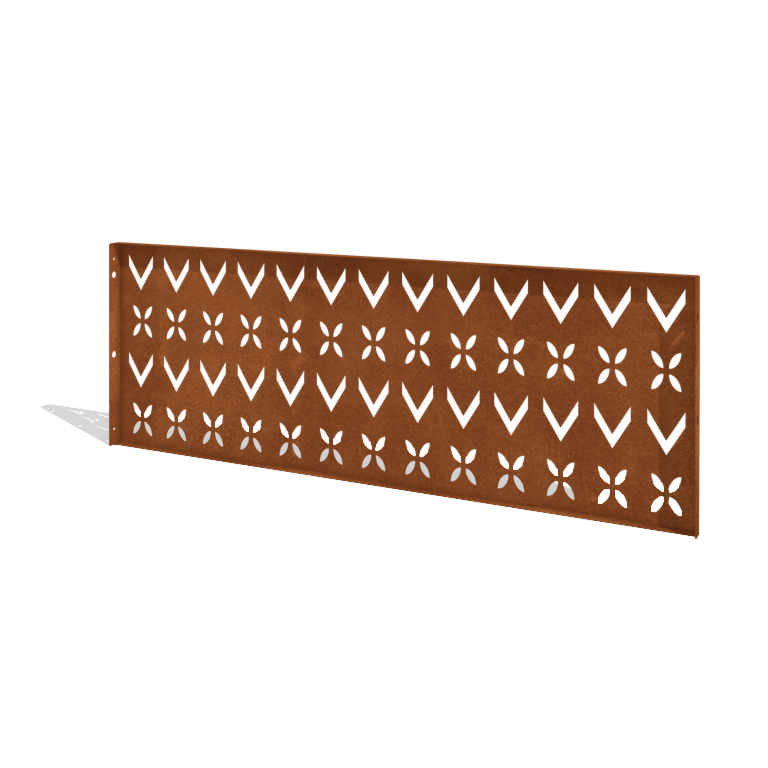 Clôture en acier corten H Panneau V 180 x 63,3 cm