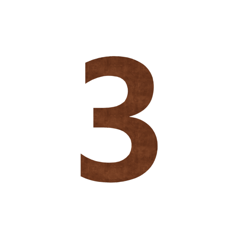 Maison en acier corten numéro 3 - 30 cm