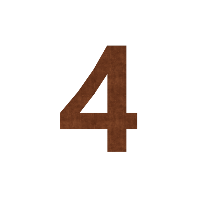 Maison en acier corten numéro 4 - 15 cm