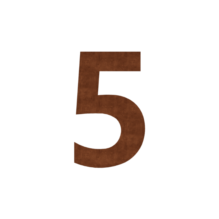 Maison en acier corten numéro 5 - 50 cm