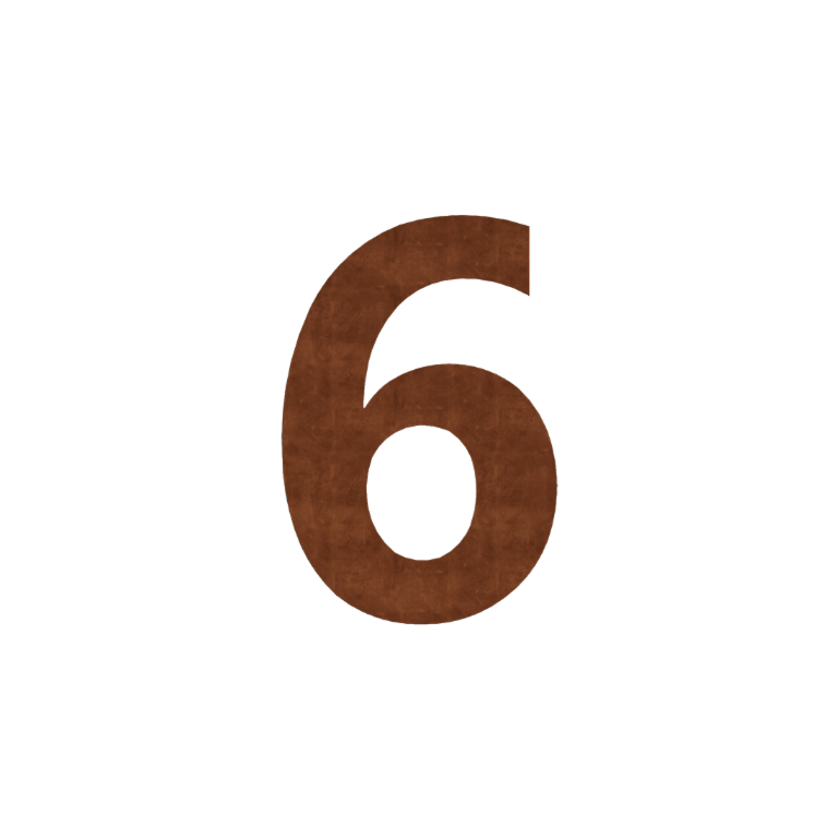 Maison en acier corten numéro 6 - 80 cm