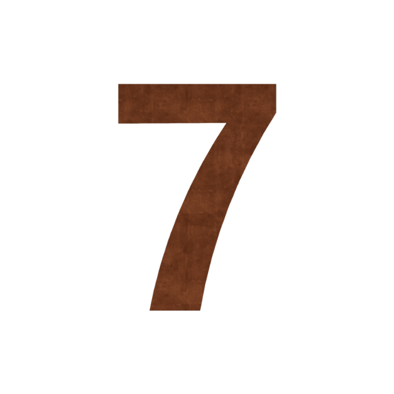 Maison en acier corten numéro 7 - 30 cm