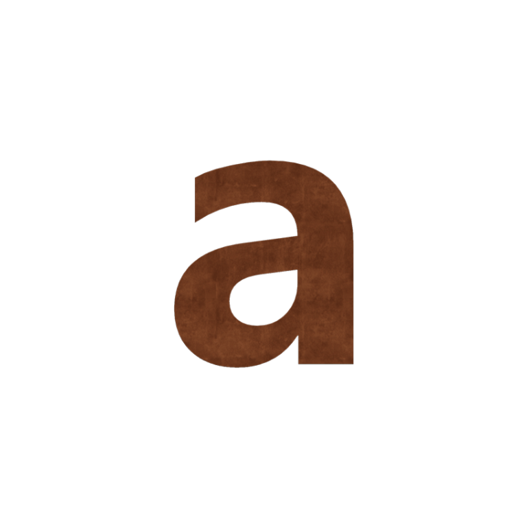 Numéro de maison en acier corten a - 10 cm