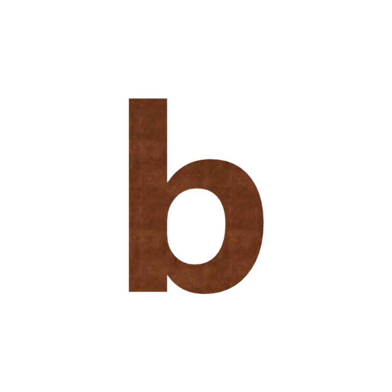 Numéro de maison en acier Corten B - 9,9 x 15 cm