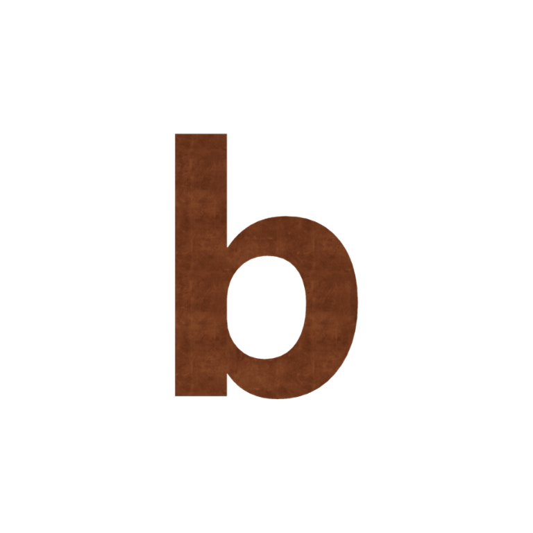 Acier corten numéro de maison b - 22 cm