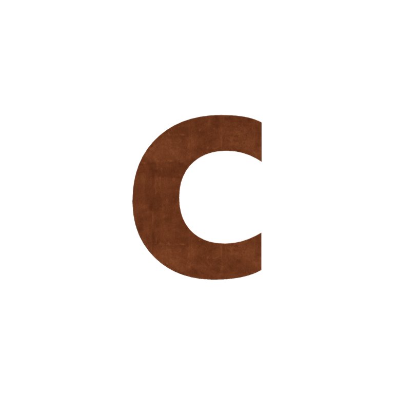 (coller) Numéros de maison en acier corten c - 10 cm