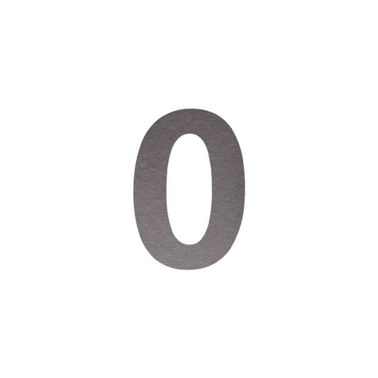 Numéro de maison en acier inoxydable 0 - 50 cm