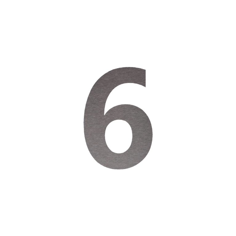 Numéro de maison en acier inoxydable 6 - 80 cm