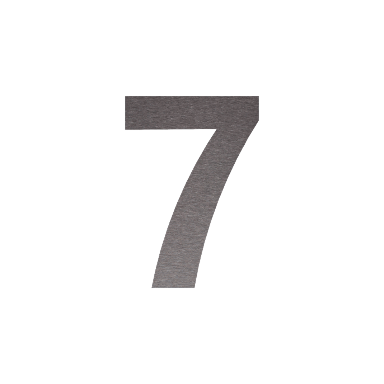 Numéro de maison en acier inoxydable 7 - 15 cm