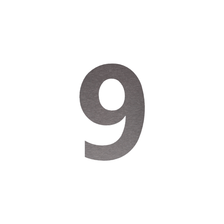 Numéro de maison en acier inoxydable 9 - 30 cm