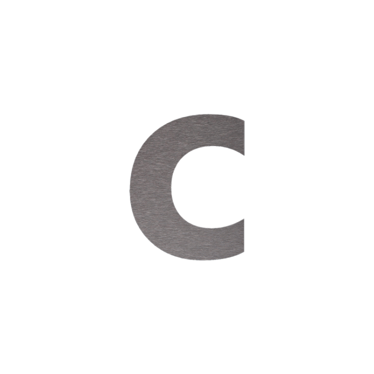 Numéro de maison en acier inoxydable c - 15 cm