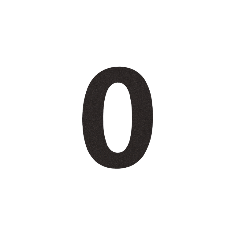 Numéro de maison en acier inoxydable noir 0 - 80 cm