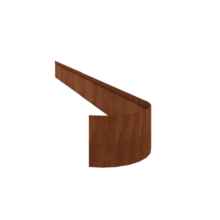 Bordures de jardin en acier Corten - Écrasé FLEX - Hauteur 23 cm - 150 cm