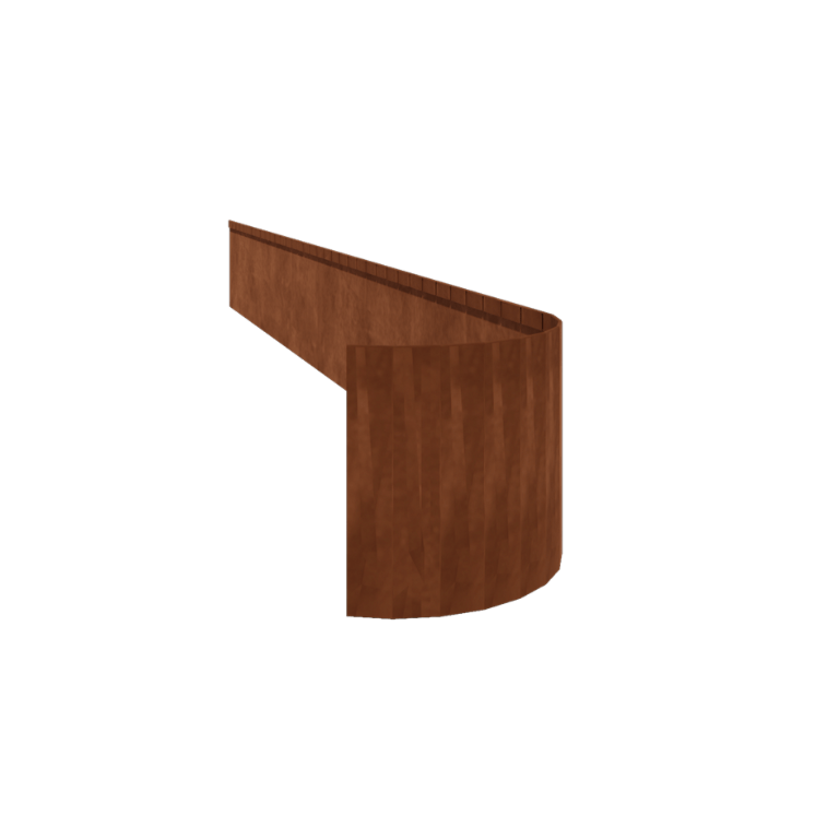 Bordure FLEX en acier corten à bord aplati 35 cm (longueur 240 cm)