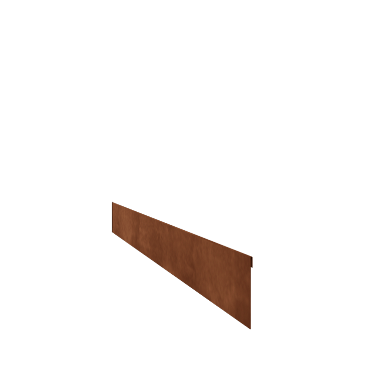 Bordures de jardin en acier Corten - Écrasé - Hauteur 13 cm - 150 cm