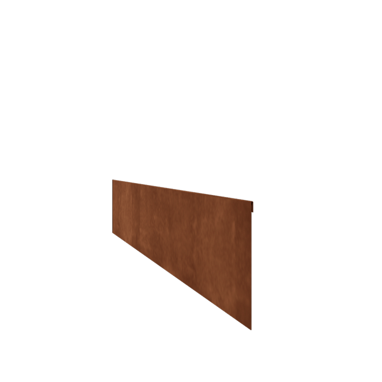 Bordure en acier corten à bord aplati 23 cm (longueur 240 cm)
