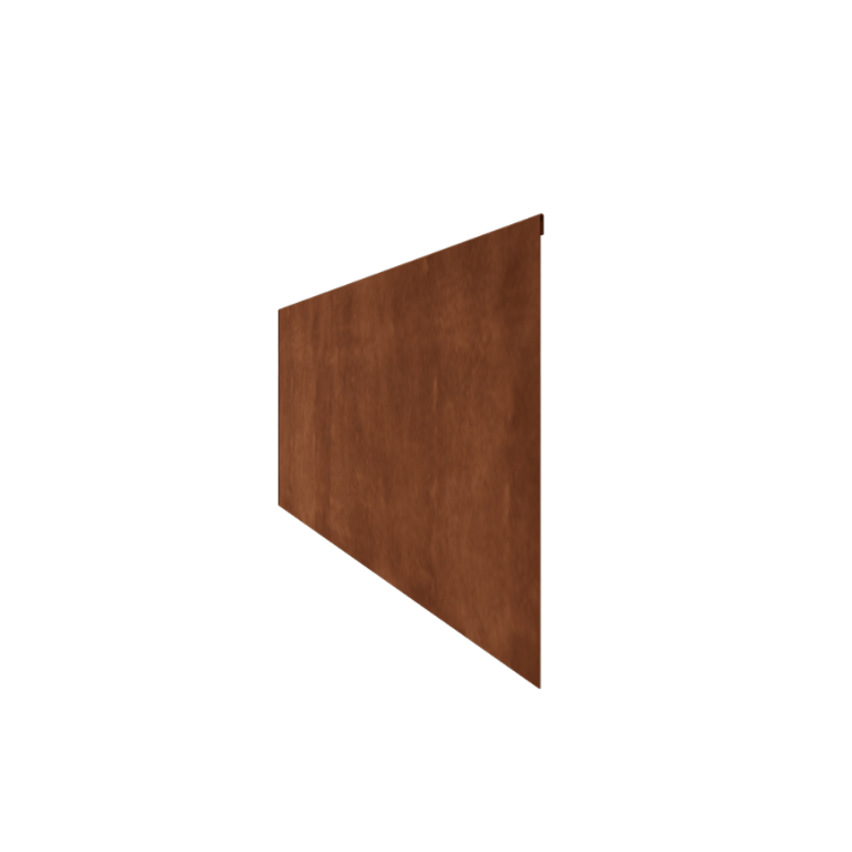 Bordure en acier corten à bord aplati 45 cm (longueur 150 cm)