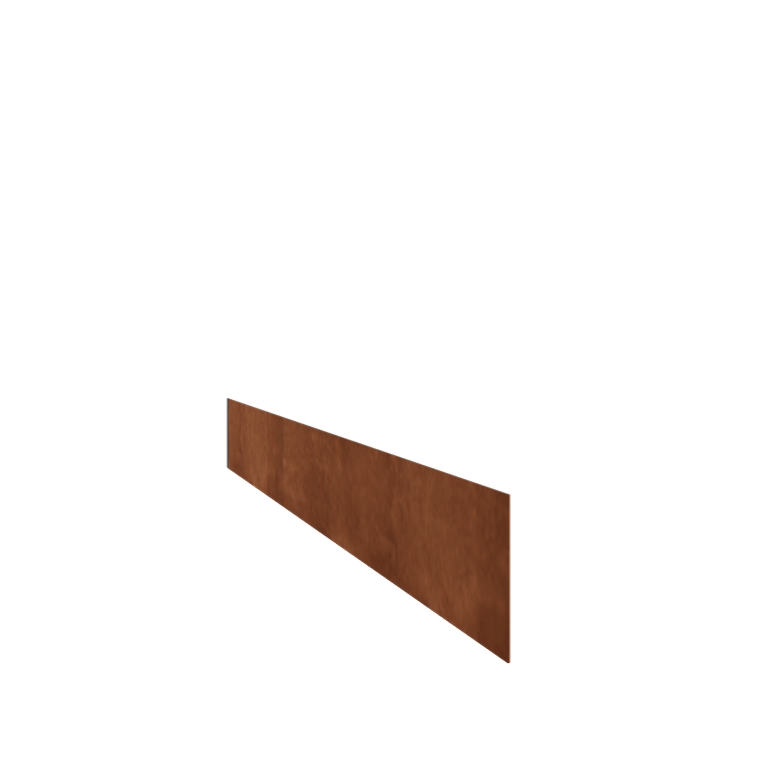 Bordure en acier corten lisse 15cm (longueur 240 cm)