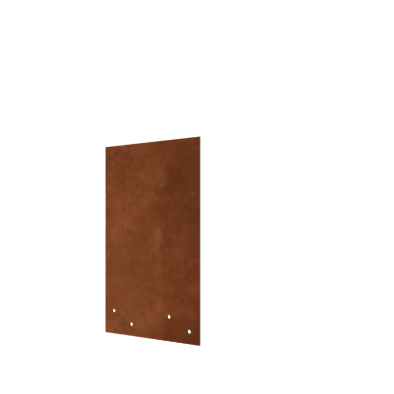 Plaque de jonction en acier corten droite haut 34 - 37,5 cm