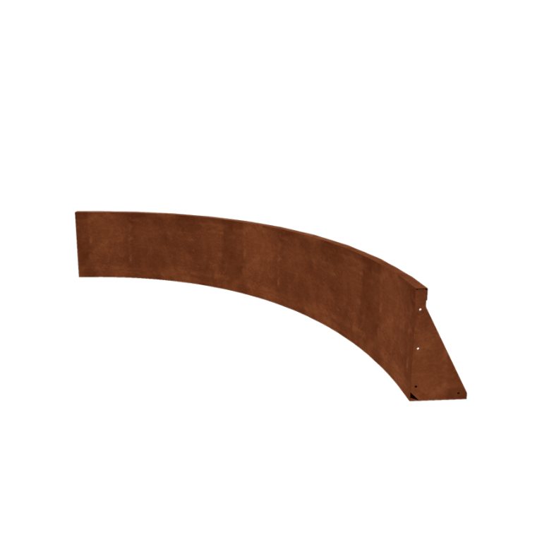 Mur de soutènement en acier Corten - Courbe intérieure - 150 x 150 x 40 cm