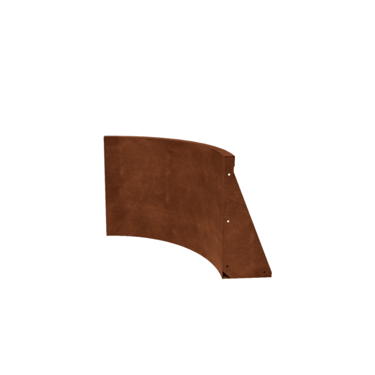 Mur de soutènement en acier corten courbe intérieure 50 x 50 cm (hauteur 50 cm)