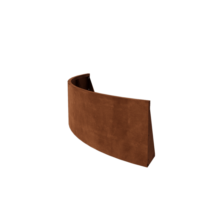 Mur de soutènement en acier Corten - Courbe extérieure - 150 x 150 x 50 cm