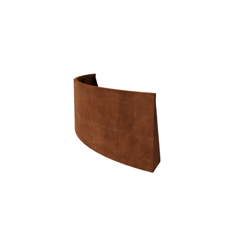 Mur de soutènement en acier Corten - Courbe extérieure - 150 x 150 x 60 cm