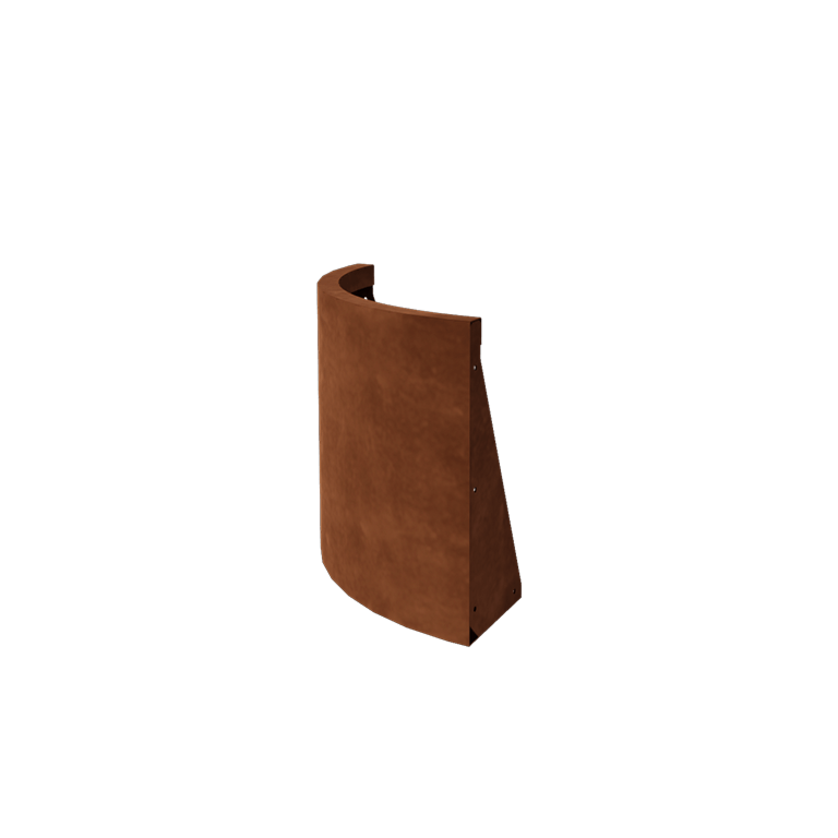 Mur de soutènement en acier Corten - Courbe extérieure - 50 x 50 x 50 cm