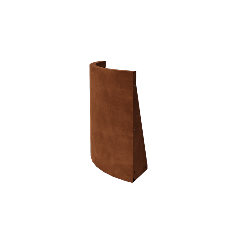 Mur de soutènement en acier Corten - Courbe extérieure - 50 x 50 x 60 cm
